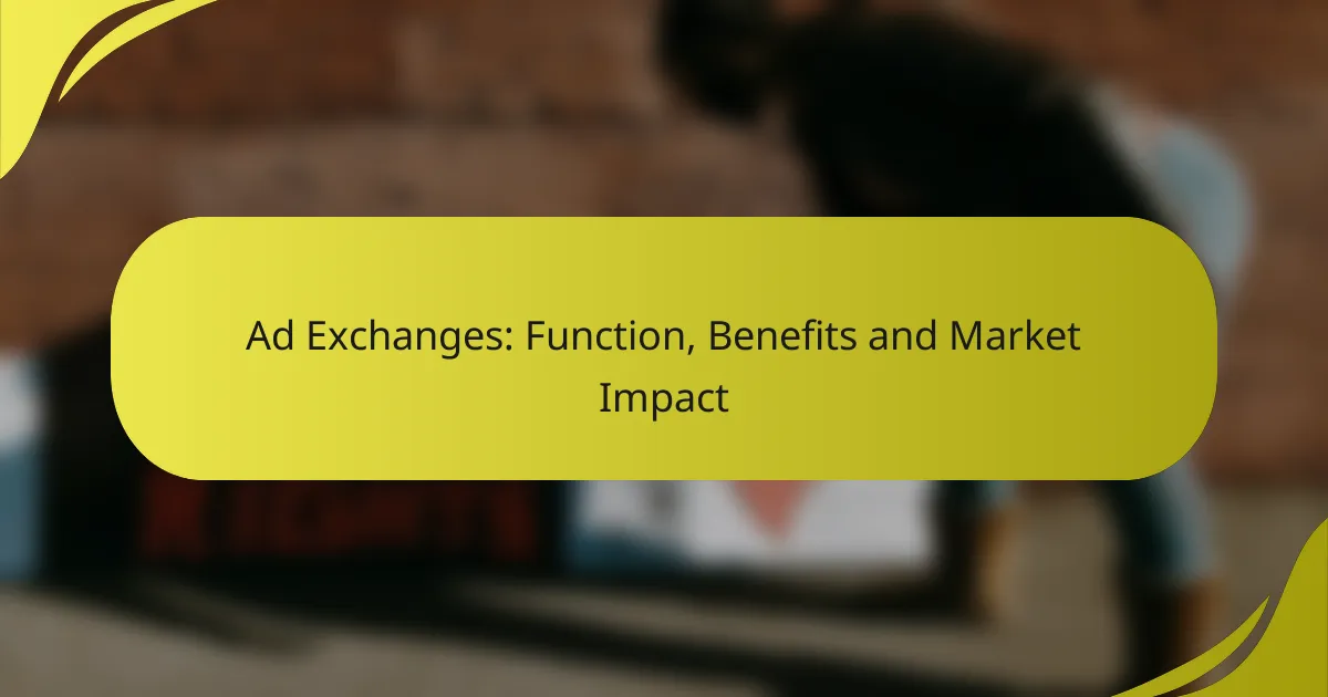 Ad Exchanges: Function, Benefits and Market Impact