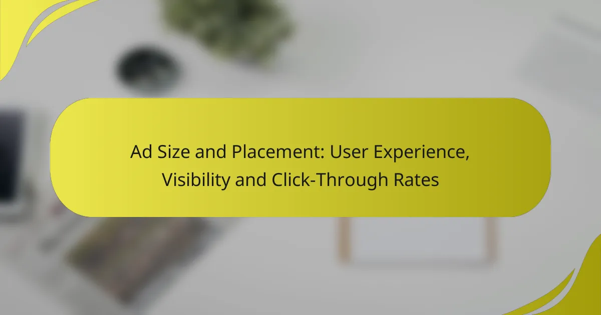 Ad Size and Placement: User Experience, Visibility and Click-Through Rates