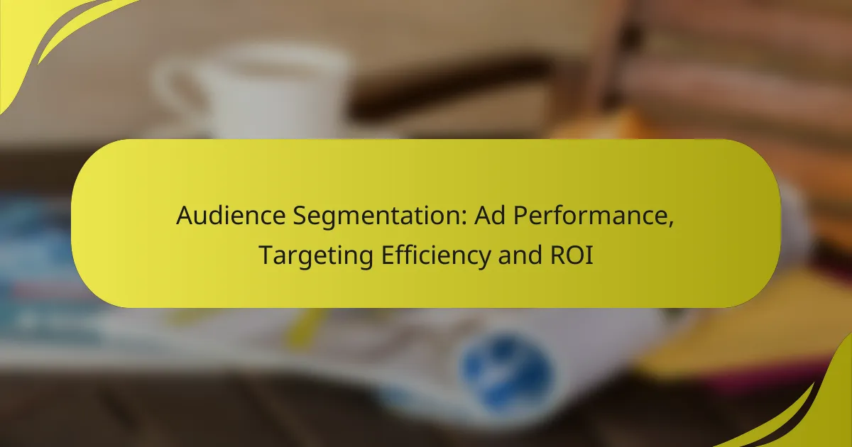 Audience Segmentation: Ad Performance, Targeting Efficiency and ROI