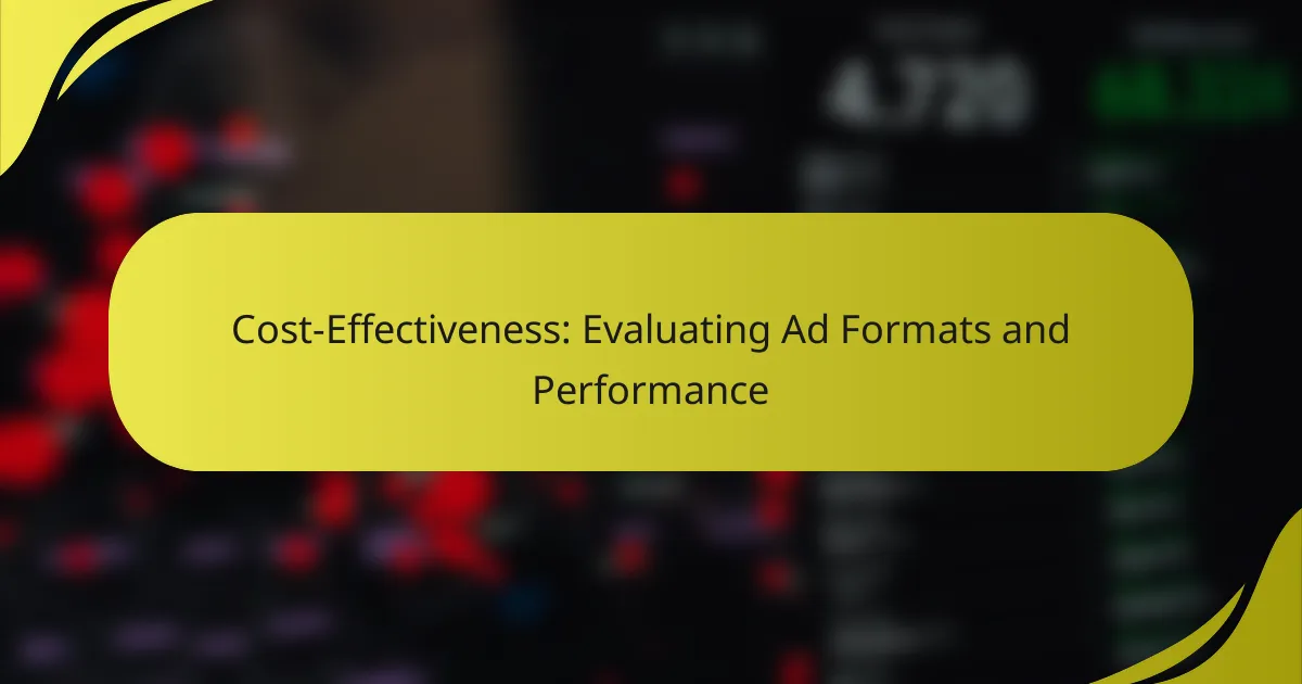 Cost-Effectiveness: Evaluating Ad Formats and Performance