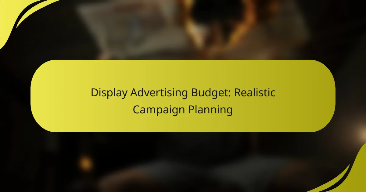 Display Advertising Budget: Realistic Campaign Planning
