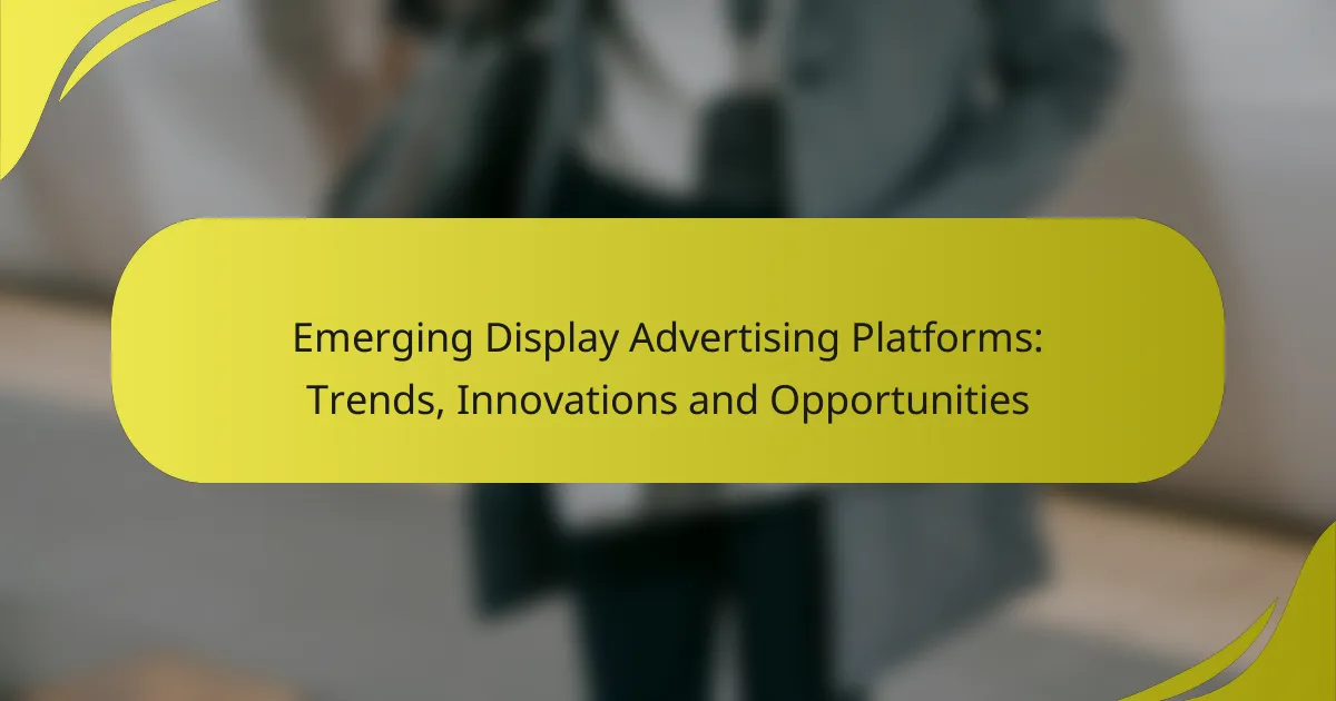Emerging Display Advertising Platforms: Trends, Innovations and Opportunities