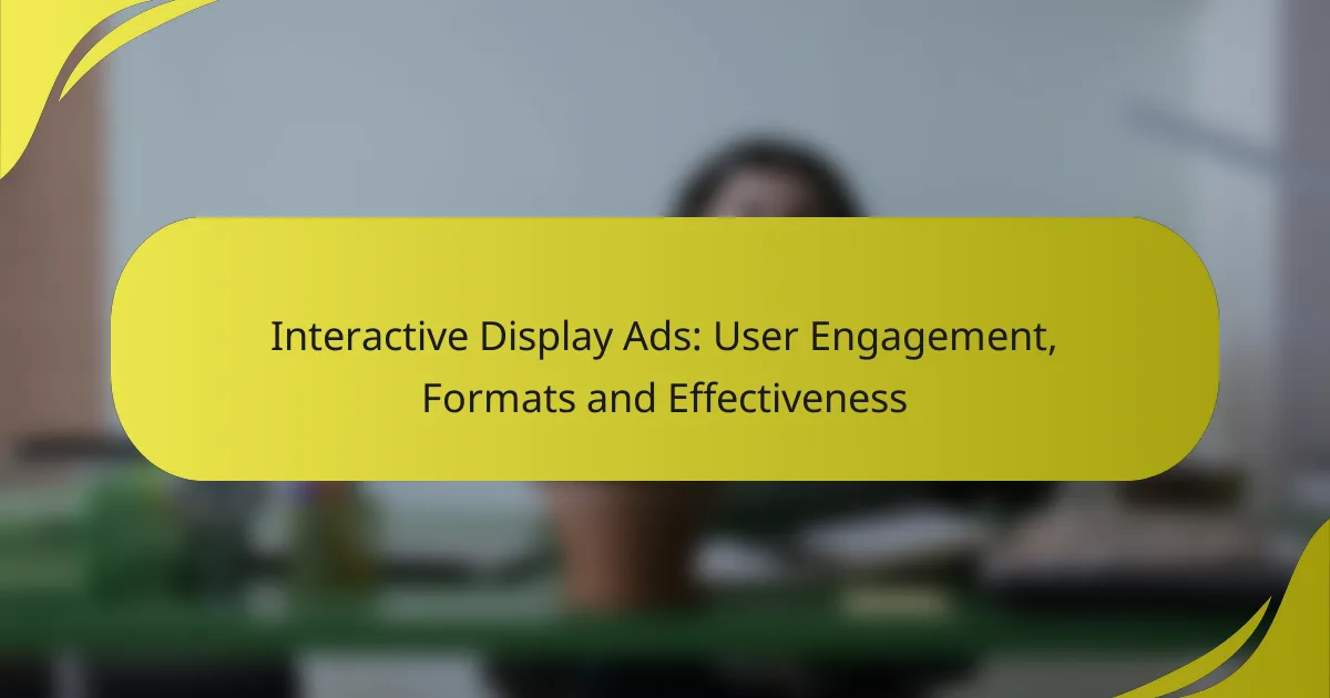 Interactive Display Ads: User Engagement, Formats and Effectiveness