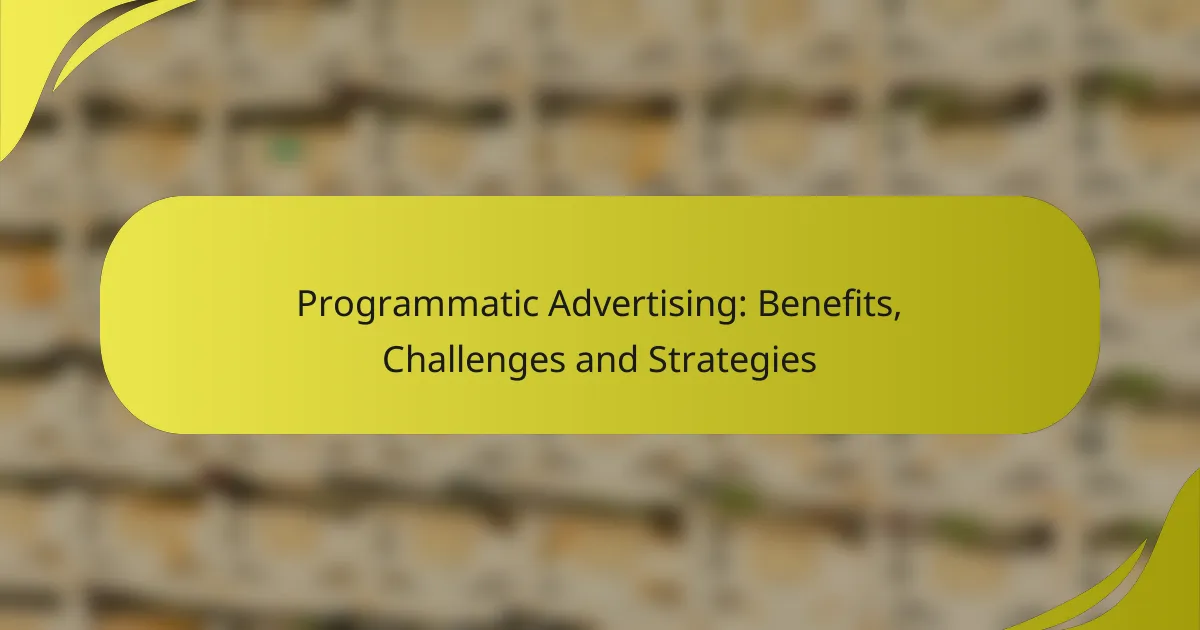 Programmatic Advertising: Benefits, Challenges and Strategies