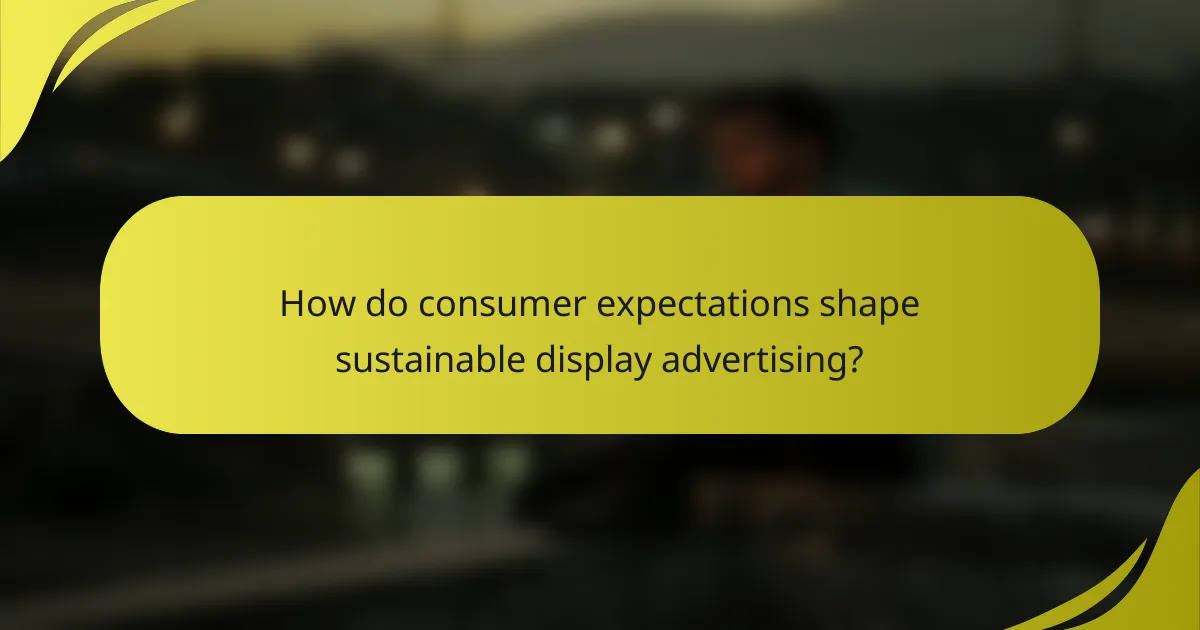 How do consumer expectations shape sustainable display advertising?