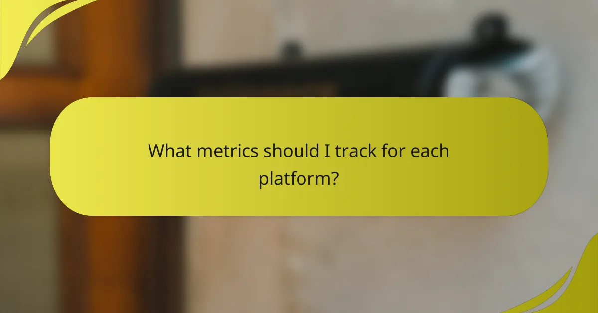 What metrics should I track for each platform?